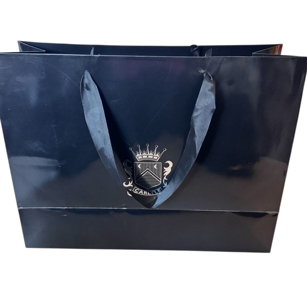 Carlyle Hotel Large Black Shopping Bag With Crest Logo